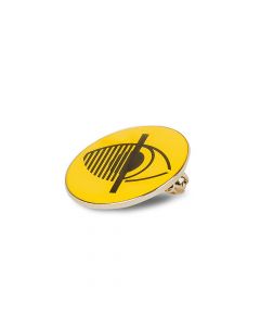 Lapel badge - black on yellow