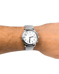 Talking wristwatch - analogue display - with bracelet