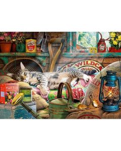 Snoozing in the Shed by Steve Read - XL 500 Piece Jigsaw