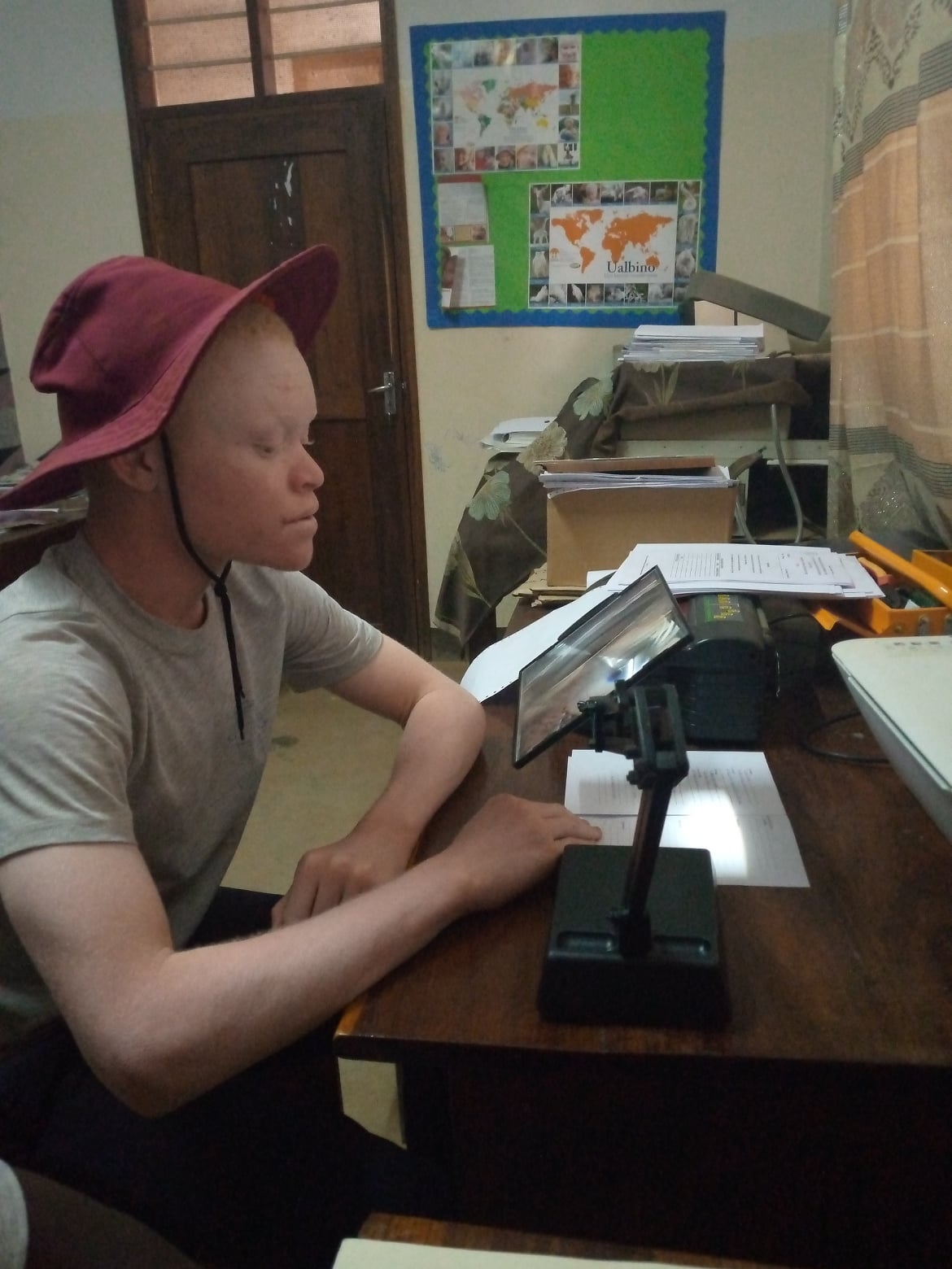 Students in Tanzania  Using our Magnifiers