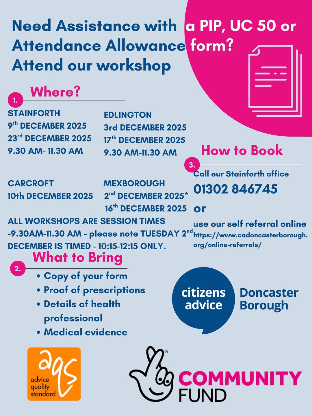 Need Help Filling In A Pip, UC50 Or Attendance Allowance Form?